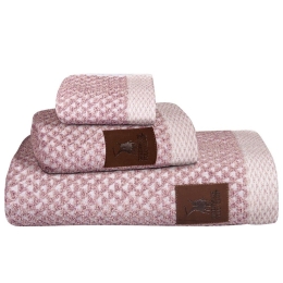 Πετσέτες 3048 (Σετ 3τμχ) Pink-Ecru Greenwich Polo Club Σετ Πετσέτες 70x140cm 100% Βαμβάκι