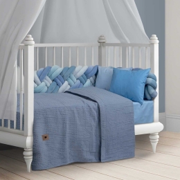 Κουβέρτα Βρεφική Πικέ 3400 Light Blue Greenwich Polo Club Αγκαλιάς 80x110cm Βαμβάκι-Πολυέστερ