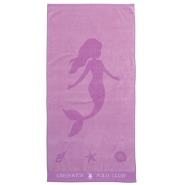 Πετσέτα Θαλάσσης Παιδική 3765 Purple-Fuchsia Greenwich Polo Club Θαλάσσης 70x140cm 100% Βαμβάκι