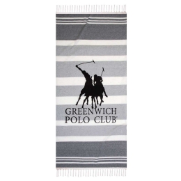 Πετσέτα Θαλάσσης - Παρεό 3841 Grey Greenwich Polo Club Θαλάσσης 80x170cm 100% Βαμβάκι
