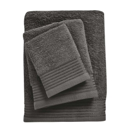 Πετσέτες Best 0695 (Σετ 3τμχ) Graphite Das Home Σετ Πετσέτες 100% Βαμβάκι