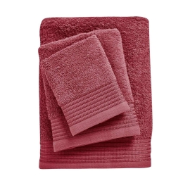Πετσέτες Best 0696 (Σετ 3τμχ) Bordo Das Home Σετ Πετσέτες 100% Βαμβάκι