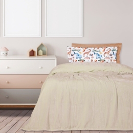 Κουβέρτα 1341 Velour Ivory Das Home Μονό 160x220cm Πολυέστερ