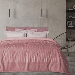 Κουβέρτα 1352 Velour Pink Das Home Υπέρδιπλo 220x240cm Acrylic