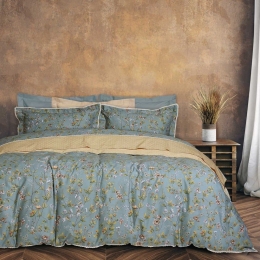 Σεντόνια 1676 Prestige (Σετ 4τμχ) Grey-Green-Orange Das Home Υπέρδιπλο 240x260cm 100% Βαμβακοσατέν