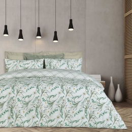 Σεντόνια 9618 Happy Flannel (Σετ 3τμχ) Ivory-Green Das Home Μονό 170x260cm 100% Βαμβακερή Φανέλα
