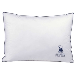 Μαξιλάρι Ύπνου 2344 White-Blue Greenwich Polo Club 50Χ70 Βαμβάκι-Μικροφίμπρα