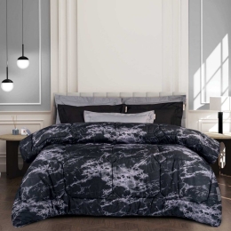 Πάπλωμα 3414 Black-Grey Greenwich Polo Club Υπέρδιπλο 220x240cm Microsatin