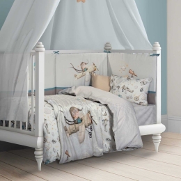Κουβέρτα Βρεφική 8829 Velour Blue-Beige Greenwich Polo Club Κούνιας 110x150cm Πολυέστερ