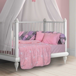 Κουβέρτα Βρεφική 8830 Velour Pink Greenwich Polo Club Κούνιας 110x140cm Πολυέστερ
