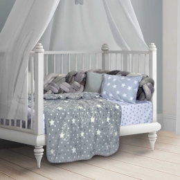 Κουβέρτα Βρεφική 8832 Velour Grey Greenwich Polo Club Κούνιας 110x140cm Πολυέστερ