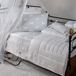 Κουβερλί Βρεφικό ΣΧ.686 Grey Down Town 95x145cm 100% Βαμβακοσατέν
