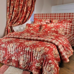 Κουβερλί ΣΧ.695 Σετ 3τμχ Red Down Town Υπέρδιπλο 235x250cm 100% Βαμβακοσατέν