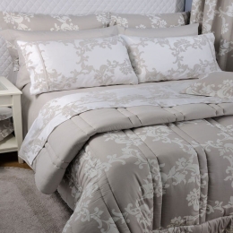 Σεντόνια ΣΧ.568 Σετ 4τμχ Beige Down Town Υπέρδιπλο 245χ270cm 100% Βαμβακοσατέν
