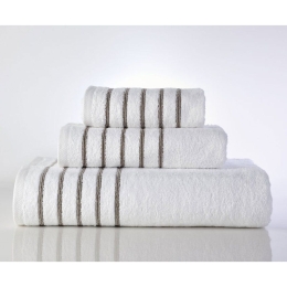 Πετσέτα Border Stripes Beige Down Town Χεριών 30x50cm Bamboo, Βαμβάκι