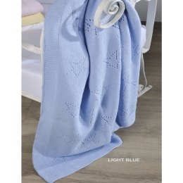 Κουβέρτα Βρεφική DT449 Light Blue Down Town Αγκαλιάς 75x105cm 100% Βαμβάκι