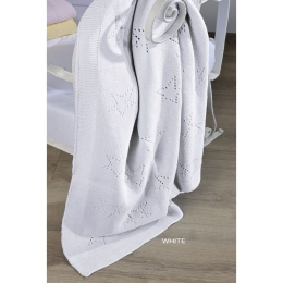 Κουβέρτα Βρεφική DT449 White Down Town Κούνιας 90x120cm 100% Βαμβάκι