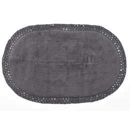 Πατάκι Μπάνιου Venice Dark Grey Down Town 61x152 100% Βαμβάκι