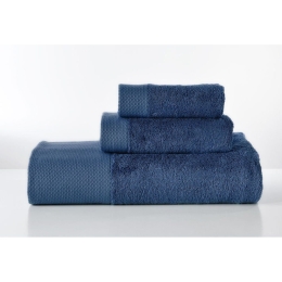 Πετσέτες Rosa (Σετ 3τμχ) Navy Blue Down Town Σετ Πετσέτες 100x150cm Bamboo, Βαμβάκι