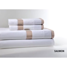 Σεντόνια 10-0820 Με Rever (Σετ 4τμχ) Saumon Down Town Υπέρδιπλo 245x270cm 100% Βαμβακοσατέν