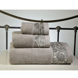 Πετσέτες Bombay 834 (3τμχ) Brown Down Town Σετ Πετσέτες 90x150cm 100% Βαμβάκι