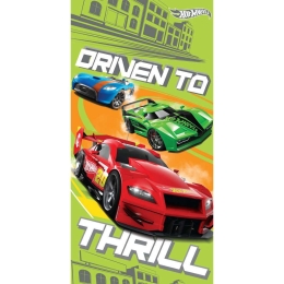 Πετσέτα Θαλάσσης Παιδική Βελουτέ Disney Hot Wheels 13 Digital Print DimCol Θαλάσσης 70x140cm 100% Βαμβάκι