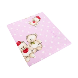 Μαξιλαροθήκη Παιδική Two Lovely Bears 65 Lila DimCol 50Χ70 50x70cm 100% Βαμβάκι