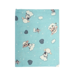 Πάνα Βρεφική Φανελένια Προβατάκι 06 Sky blue DimCol 80x80cm 100% Βαμβάκι