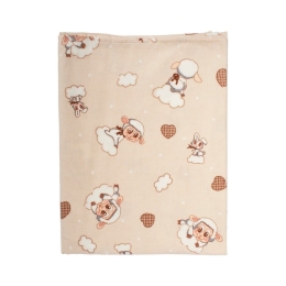 Πάπλωμα Βρεφικό Φανελένια Προβατάκι 07 Beige DimCol 120x160cm 100% Βαμβακερή Φανέλα