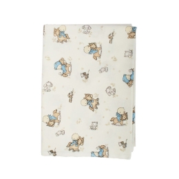 Σεντόνι Βρεφικό Φανελένιο Baby 04 Blue DimCol Λίκνου 80x110cm 100% Βαμβακερή Φανέλα