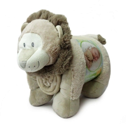 Κουβέρτα Βρεφική Με Λούτρινο Ζωάκι Coral Fleece 07 Beige DimCol Κούνιας 70x100cm Πολυέστερ