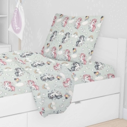 Μαξιλαροθήκη Παιδική Unicorn 106 Green DimCol 35X45 100% Βαμβάκι