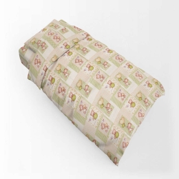 Πάπλωμα Βρεφικό Εμπριμέ Baloon 76 Beige DimCol 120x160cm 100% Βαμβακερή Φανέλα