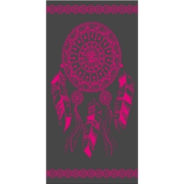 Πετσέτα Θαλάσσης Βελουτέ 72 Fuchsia  DimCol Θαλάσσης 90x170cm 100% Βαμβάκι