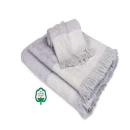 Πετσέτες Σετ 3Τμχ Νέμεσις 14 Grey DimCol Σετ Πετσέτες 70x140cm 100% Βαμβάκι