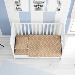 Σεντόνι Βρεφικό Windows 150 Beige DimCol Λίκνου 80x110cm 100% Βαμβάκι