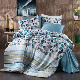 Μαξιλαροθήκη Ναυσικά 346 Sky Navy DimCol 50Χ70 50x70cm Βαμβάκι-Πολυέστερ