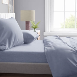 Μαξιλαροθήκη Μελανζέ 04 Sky Blue DimCol 50Χ70 Βαμβάκι-Πολυέστερ