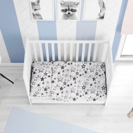 Πάπλωμα Βρεφικό Star 121 Grey-Green DimCol 120x160cm 100% Βαμβάκι