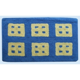 Πατάκι Μπάνιου Παράθυρο Blue DimCol 50x85 100% Βαμβάκι
