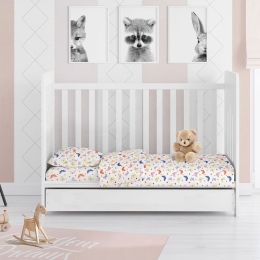 Σεντόνι Βρεφικό Butterfly 49 Με Λάστιχο Multi DimCol Κούνιας 70x155cm 100% Βαμβακερή Φανέλα