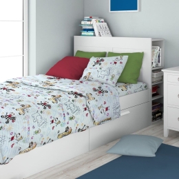 Σεντόνια Παιδικά Africa 144 (Σετ 3τμχ) Sky Blue DimCol Μονό 160x240cm 100% Βαμβακερή Φανέλα