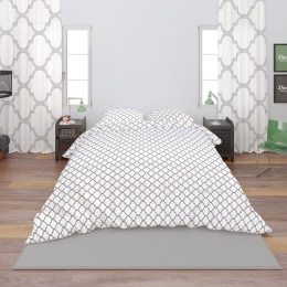 Σεντόνια Παιδικά Windows 136 Σετ 2τμχ White DimCol Μονό 160x240cm 100% Βαμβάκι