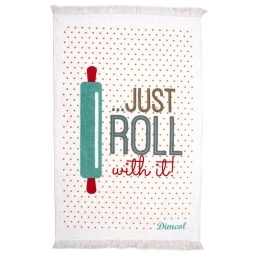 Πετσέτα Κουζίνας Roll 05 White DimCol 40x60cm 100% Βαμβάκι