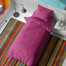 Σεντόνια Solid 499 (Σετ 4τμχ) Fuchsia DimCol King Size 240x270cm 100% Βαμβάκι