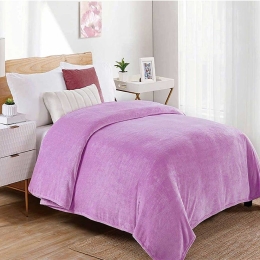 Κουβέρτα Fleece 05 Lila DimCol Μονό 160x220cm Πολυέστερ