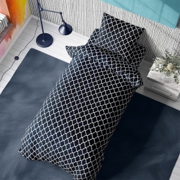 Πάπλωμα Windows 175 Dark Blue-White DimCol Υπέρδιπλo 220x240cm 100% Βαμβάκι