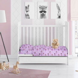 Πάπλωμα Βρεφικό Flannel Μπαλαρίνα 167 Lila DimCol 120x160cm 100% Βαμβάκι