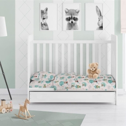 Παπλωματοθήκη Βρεφική Reach The Stars 192 Green DimCol 120x160cm 100% Βαμβάκι