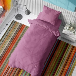 Σεντόνια Solid (Σετ 4τμχ) 492 Lila DimCol Υπέρδιπλo 220x240cm 100% Βαμβάκι